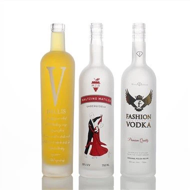 750ml Frosted Tequila glerflaska