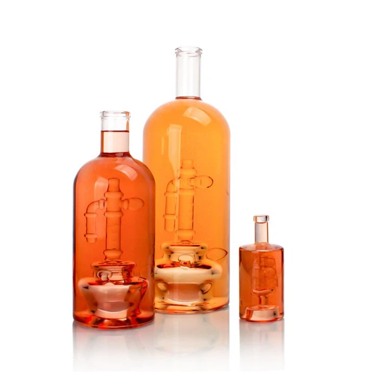 3D Embedded Relief Art Borosilicate Spirit Bottle suppliers